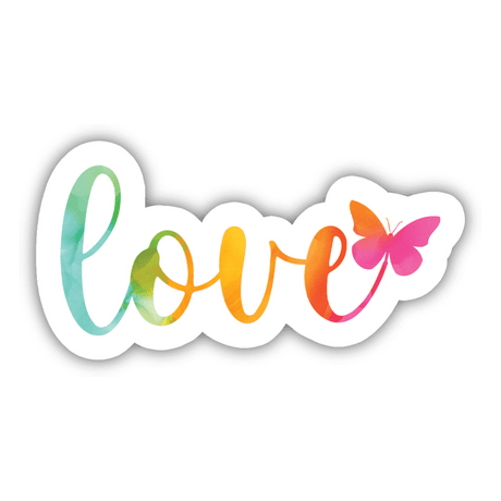 Beautiful Love sticker with a butterfly