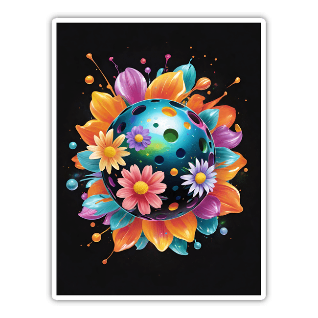 Pickleball Floral Splash