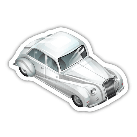 Silver Car sketch, available as stickers and digital download, highlighting sleek design and detailed automotive features.