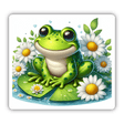 Frog Sitting in Daisy Land