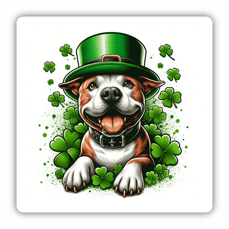 Stuck In Clovers Pitbull w/ Background