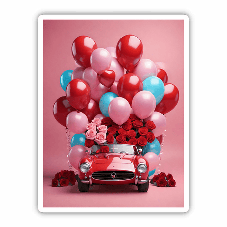 Car Bouquet of Balloons and Roses