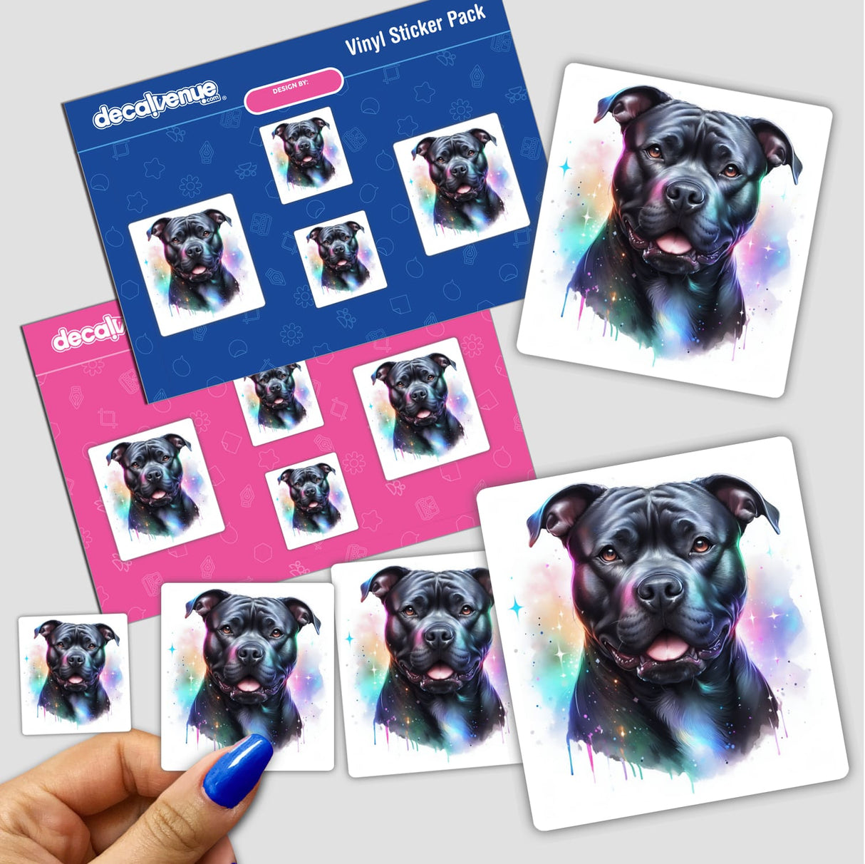 Holographic Style Black Pitbull