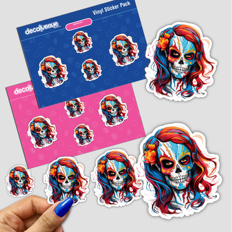 American Skeleton Head Sticker