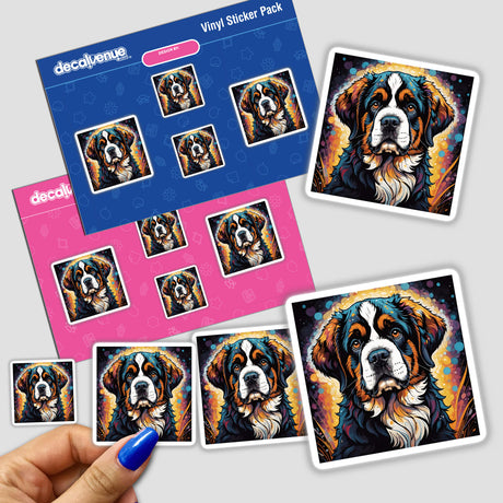 St. Bernard Dog Colorful Portrait