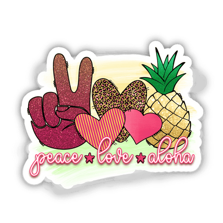 Peace Love Aloha Sticker