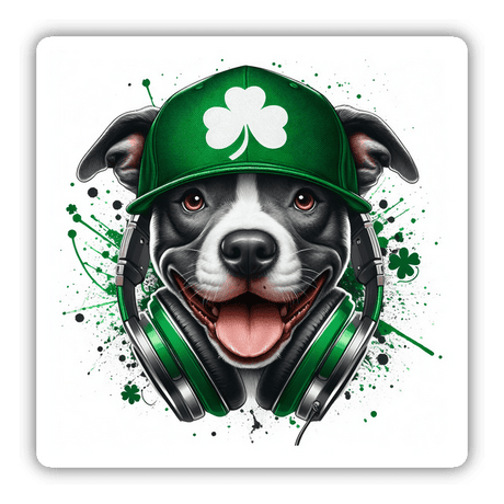 Pitbull with Shamrock Hat St Patricks Day