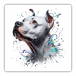 White Pitbull Holographic Splash