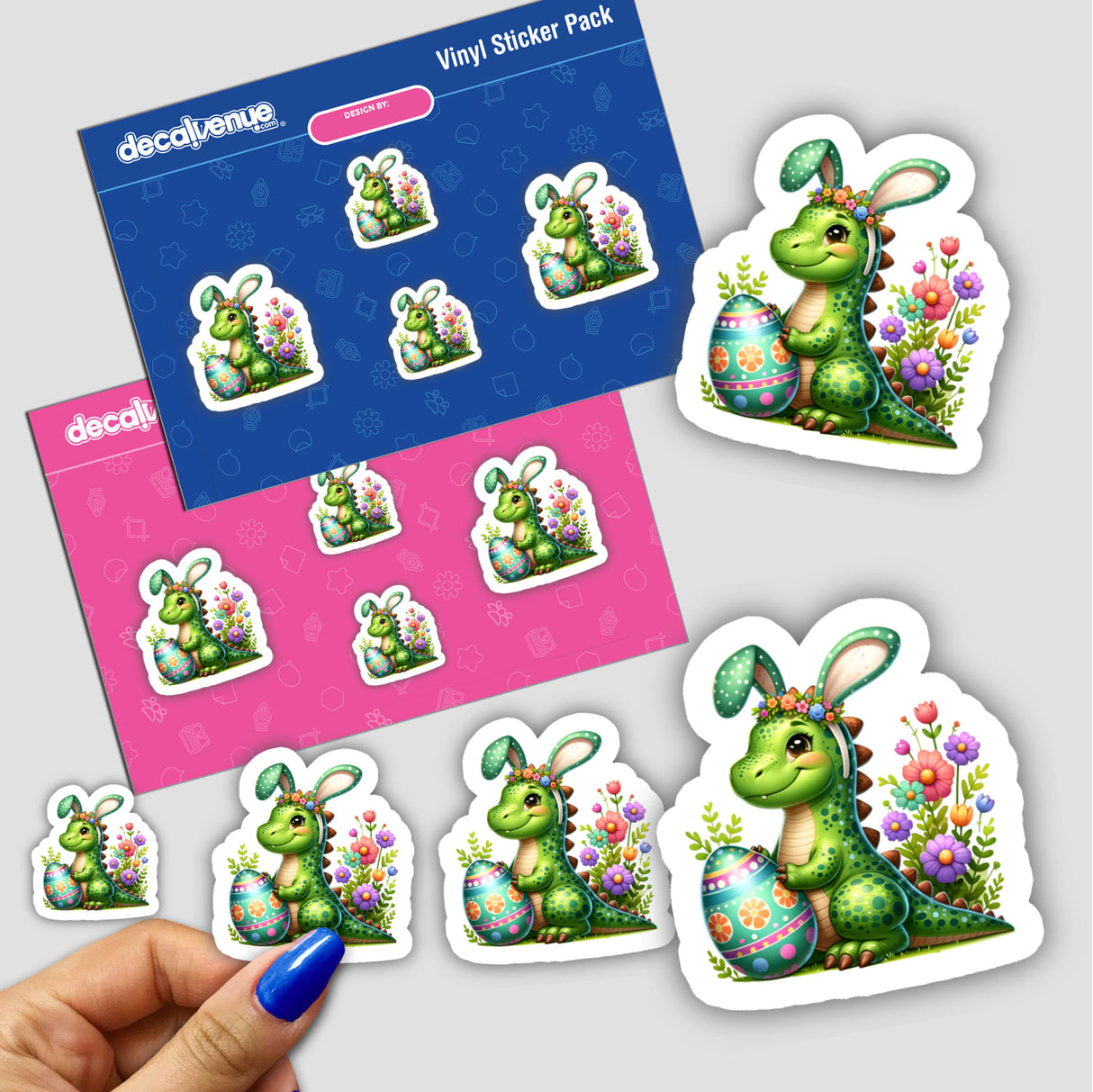 Cute Dinosaur with Bunny ears sticker