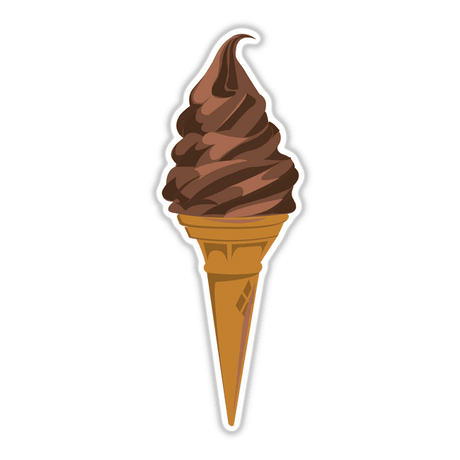 Chocolate ice cream cone