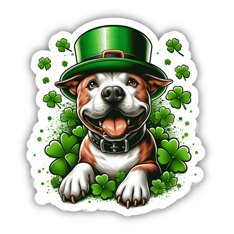 Stuck in Green Clovers Pitbull