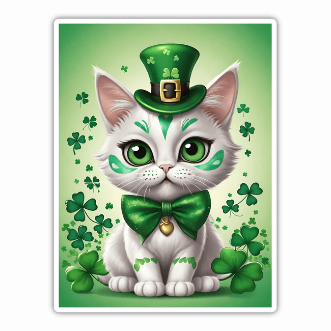 Cat Green Hat St Patrick’s Day