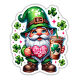 St Patrick's Day Gnome Let's Get Lucked Up Sticker