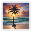 Tropical Palm Tree Beach Sunset PA01