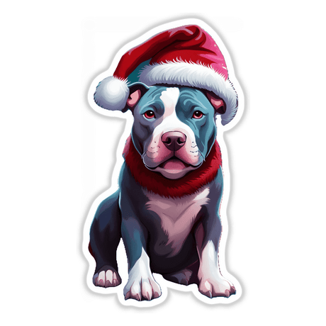 Santa Blue Pitbull