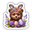 Cute Bear with bunny ears stickers