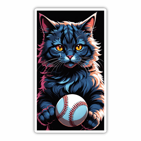 Fluffy Baseball Cat